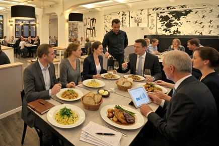 Professioneller Service und exklusive Weinauswahl für Veranstaltungen im Ristorante Alitalia